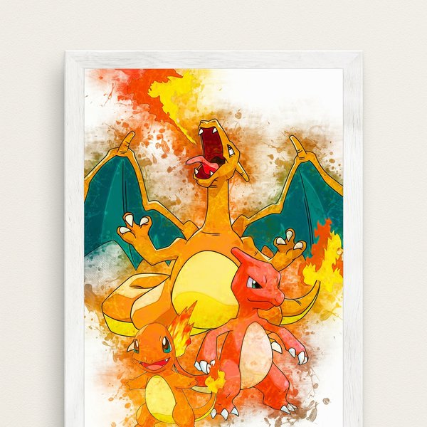 Charmander, Charmeleon and Charizard Poster picture