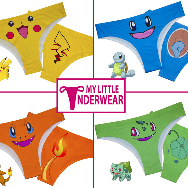 Cute Kanto Starter Pokemon Underwear Geek Beholder