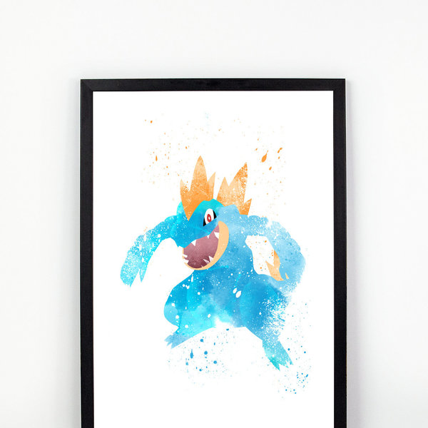 Feraligatr Pokemon wall print picture