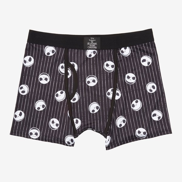 Jack Skellington Striped Boxer Briefs picture