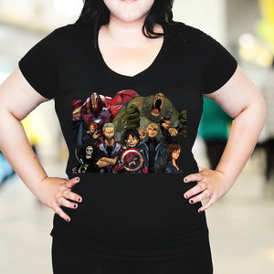 One Piece and Avengers Mashup t-shirt picture
