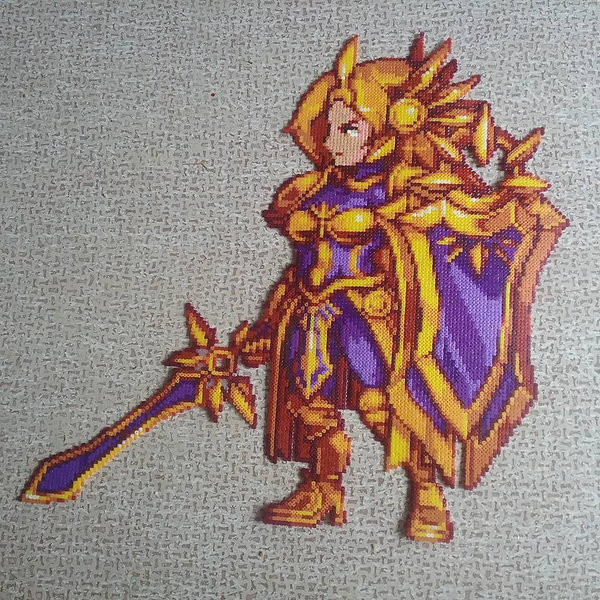 VI and Leona Perler beads picture